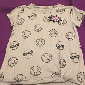 Grey emoji shirt